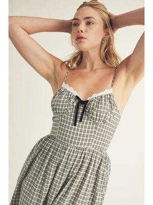 Bustier Plaid Dress