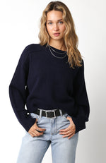 Dark Navy Crewneck Sweater