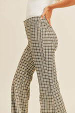 Plaid navy combo pants