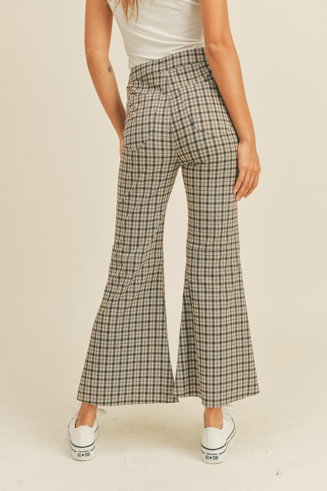 Plaid navy combo pants