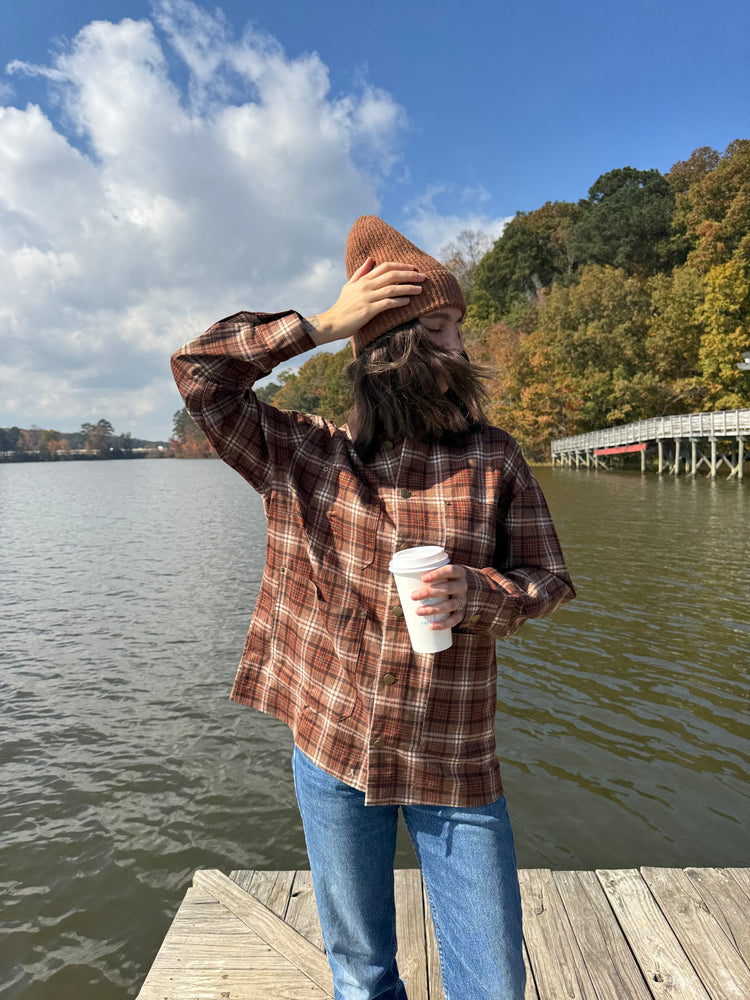 Alisa Plaid Button Jacket