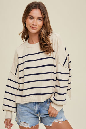 Navy and stripe sweater