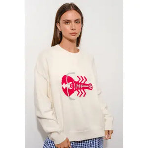 Ivory Lobster Sweater