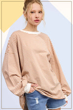 Latte striped Long sleeve