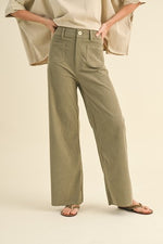 Olive CORDUROY WITH FRONT POCKET PANTS