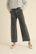 PANELED Black STRETCH PANTS