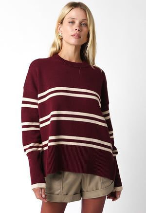 Lucille Burgundy Sweater