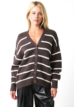 Coffee bean Striped Sweater