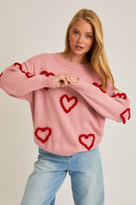 Pink Heart Sweater