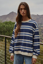 Pre-order 9/29 Blue striped knit crew