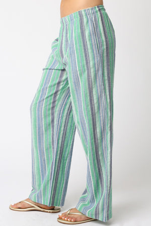Green Haidie Stripe Pants
