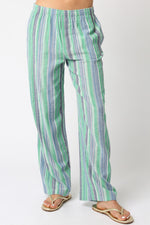 Green Haidie Stripe Pants