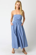 Blue Cesty Stripe Dress
