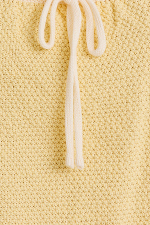 Yellow Spaghetti Sweater Top