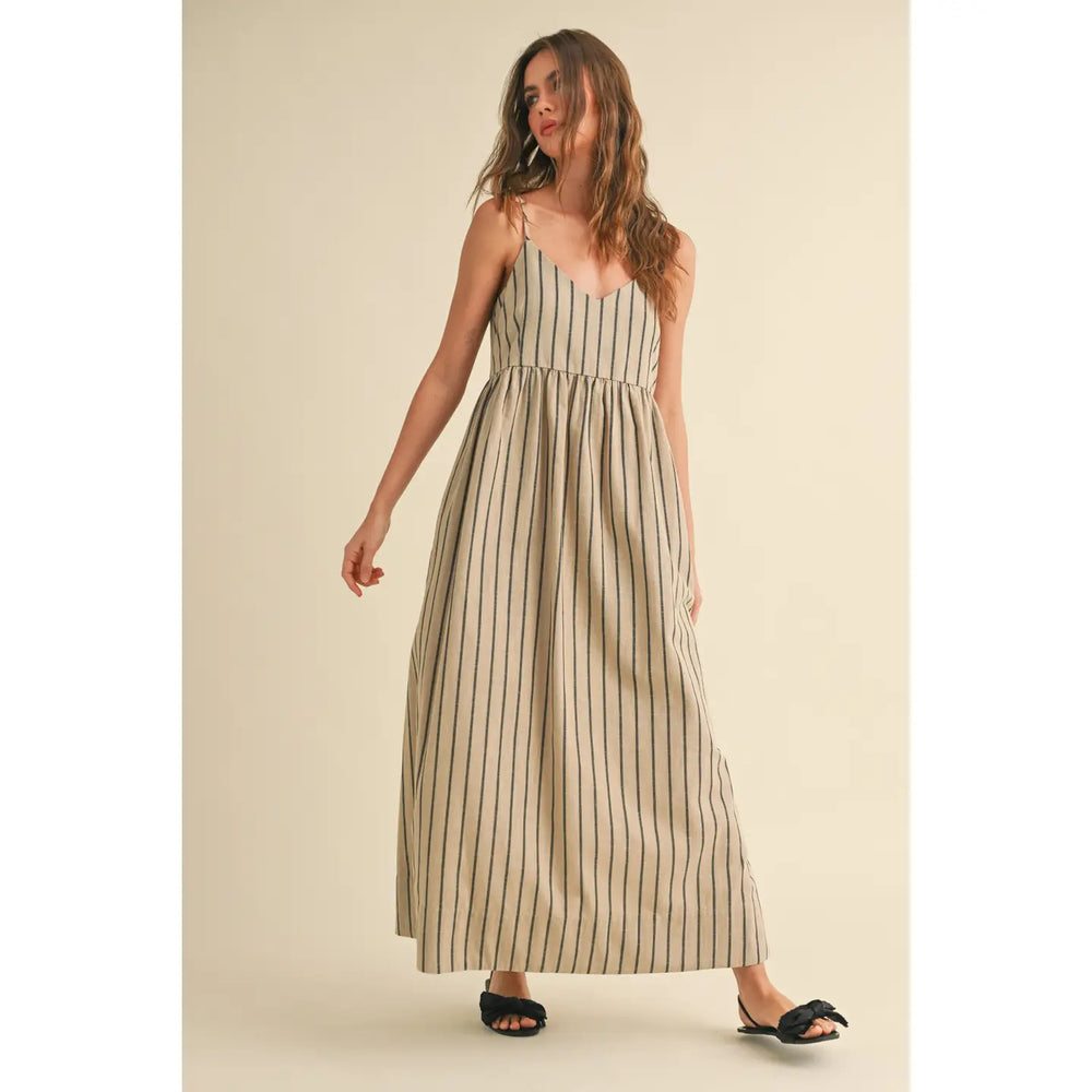 Stripe Pattern Long Dress