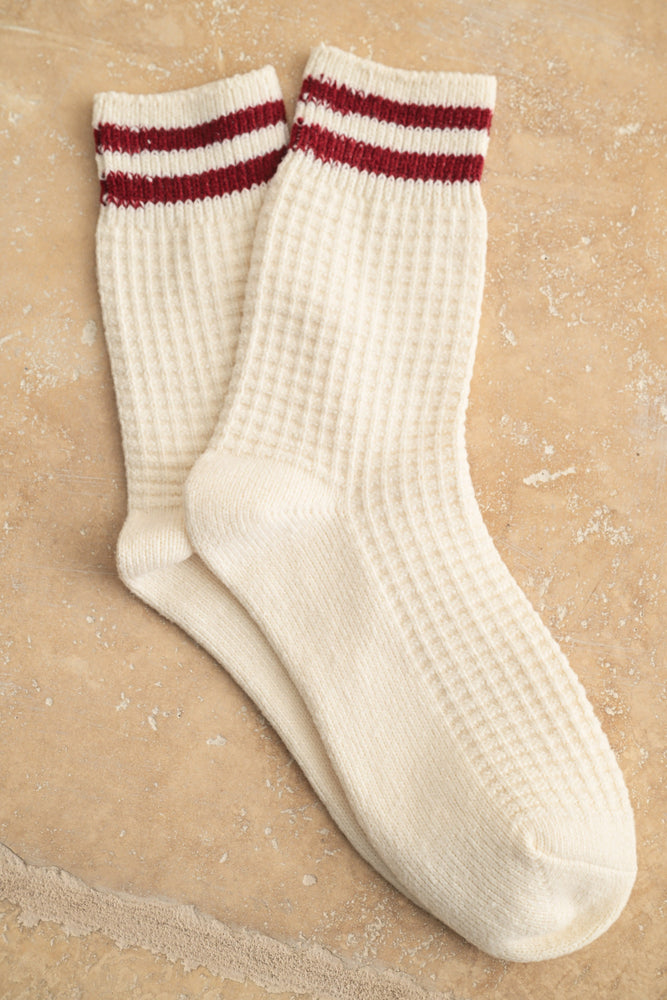 Burgundy socks