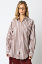 Brown Mylie Stripe Shirt