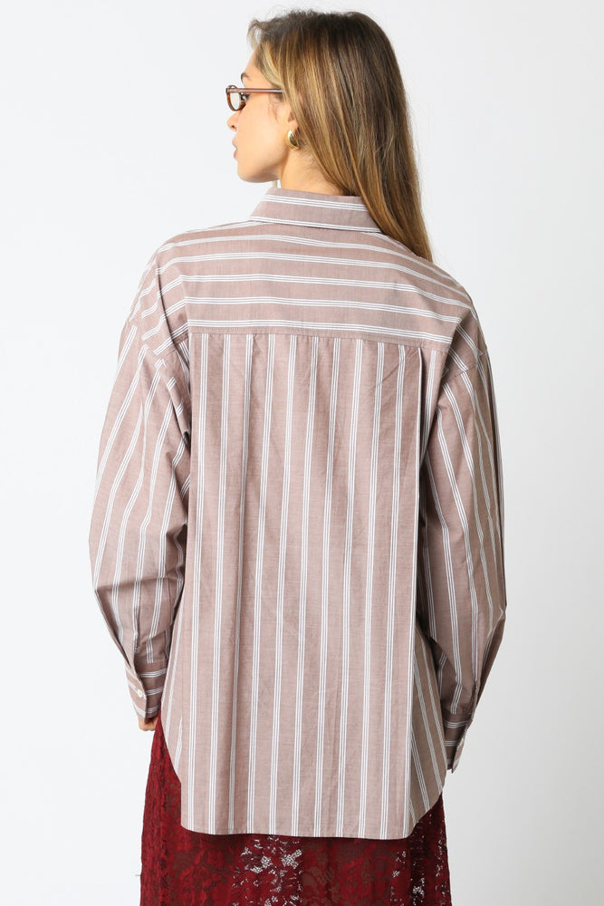 Brown Mylie Stripe Shirt