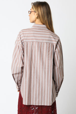 Brown Mylie Stripe Shirt