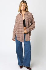 Tami Checkered Shirt Burgundy