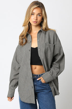 Tori Checkered Shirt black & taupe