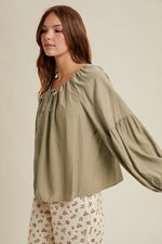 Olive loose blouse