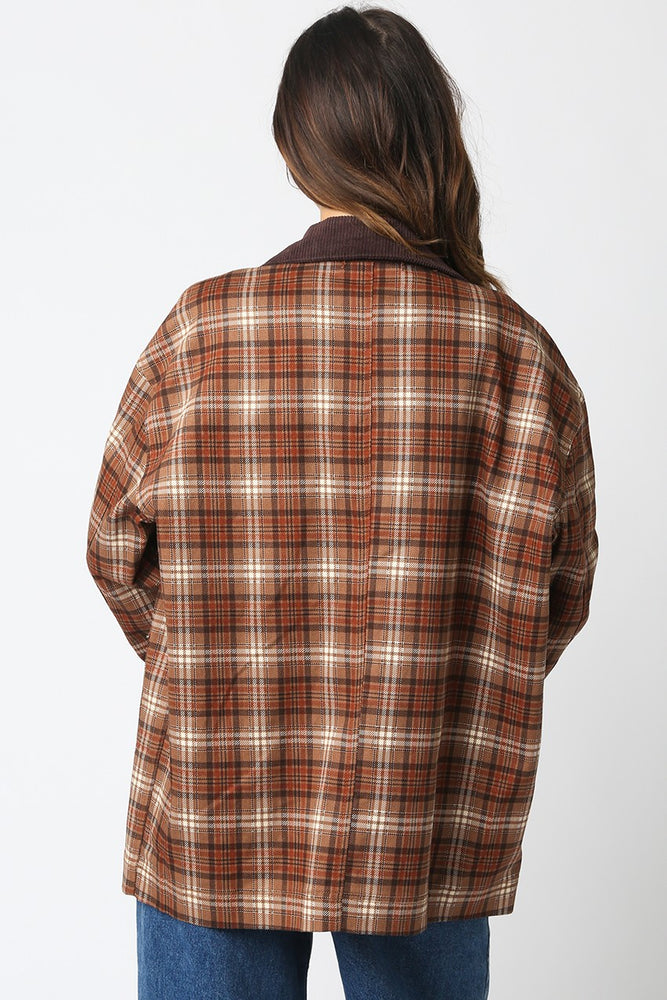 Alisa Plaid Button Jacket