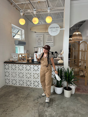 Taupe Overalls