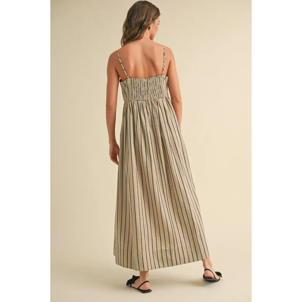 Stripe Pattern Long Dress