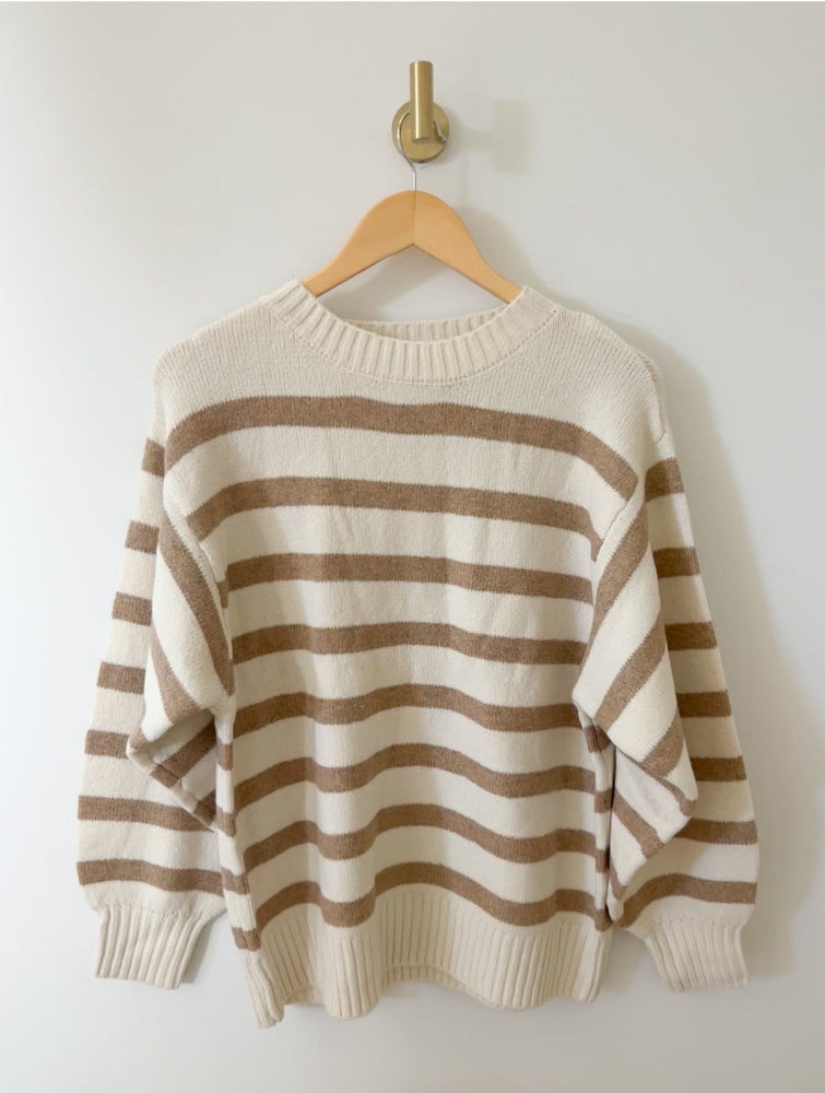 Tan striped Isle Sweater