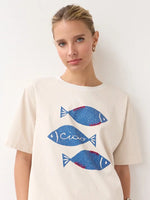 Fish Graphic Tee with Stitch