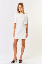 Ivory Bow Mini Dress