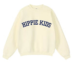 Butter Yellow & Navy Varsity Crewneck