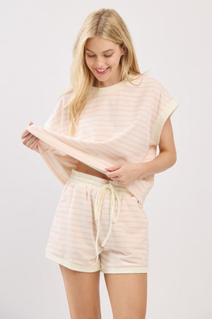 Light pink stripe top
