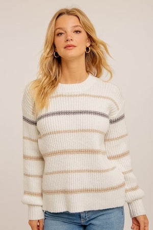 Ivory Striped Sweater
