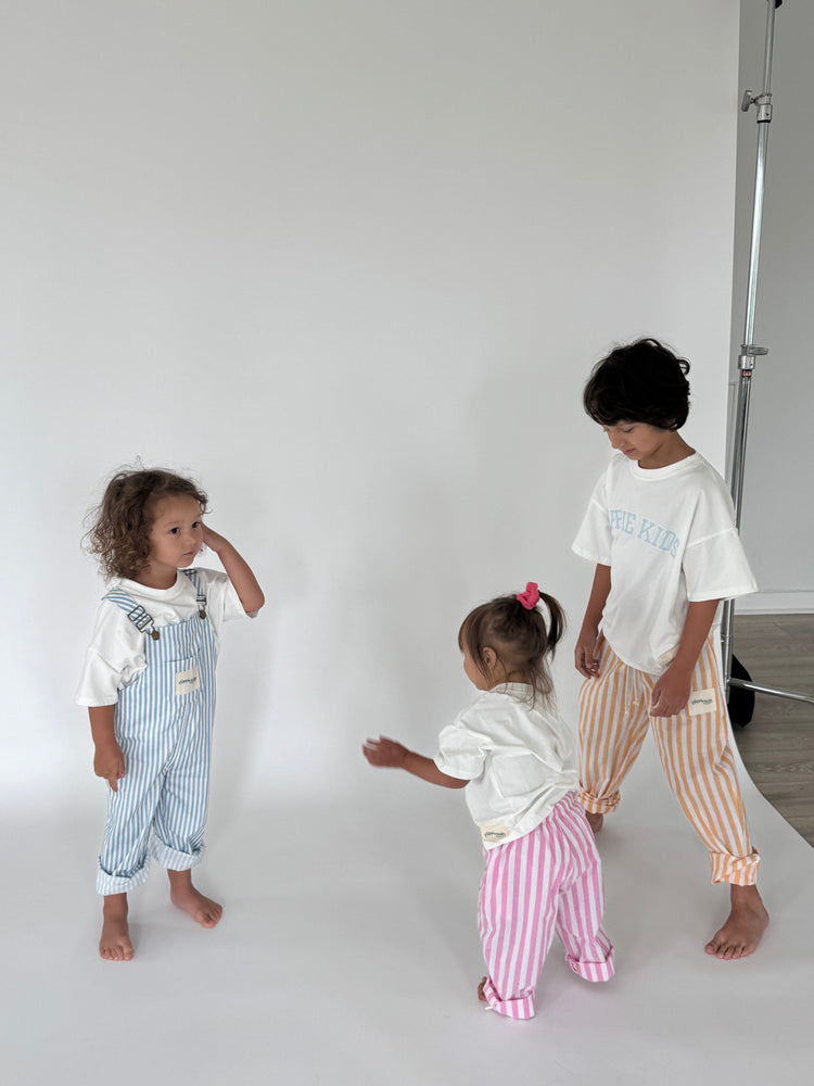 Pink Kids Striped Pants