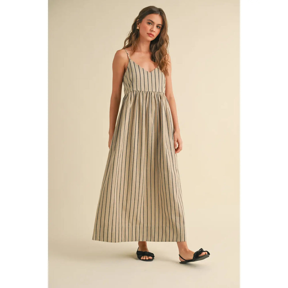 Stripe Pattern Long Dress