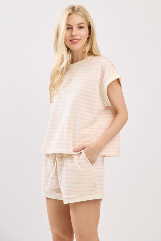 Light pink stripe top
