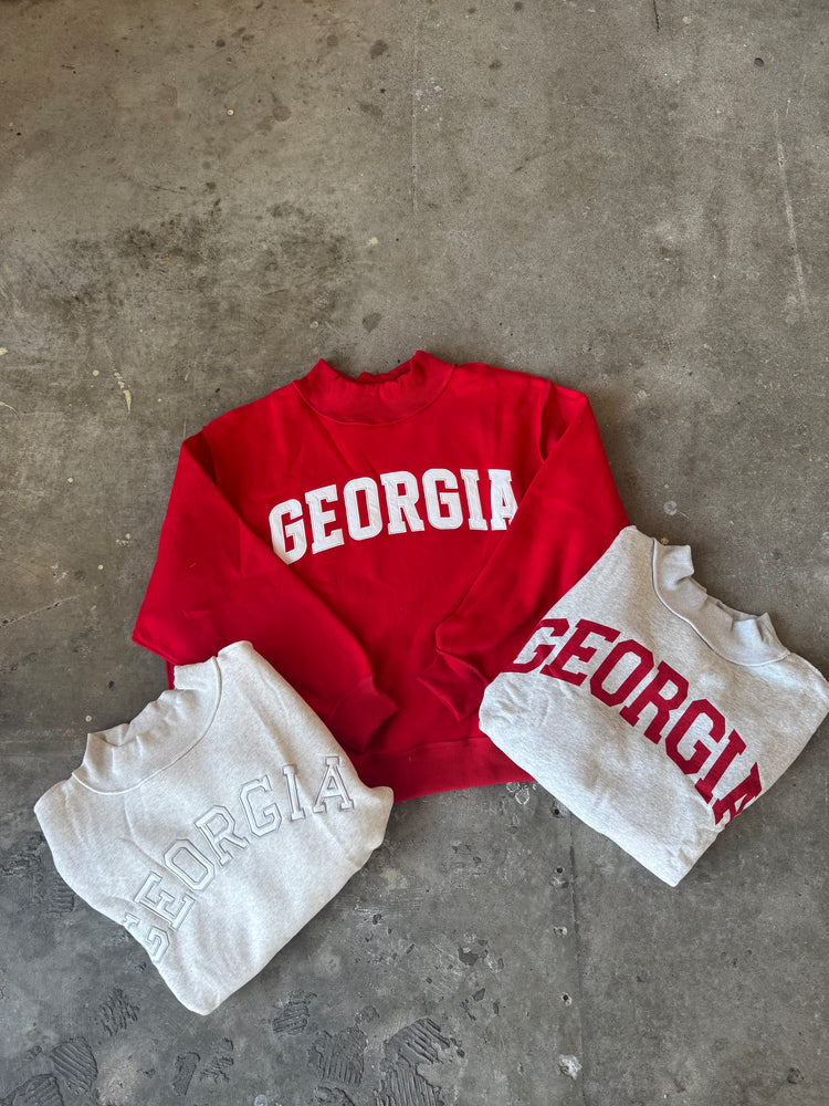 Red Georgia Mock neck