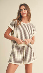 Brown Striped Top