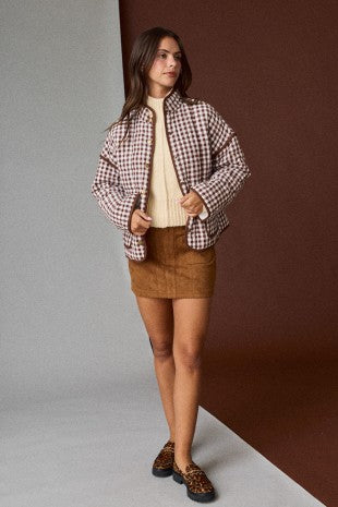 Gingham Quilted Jacket
