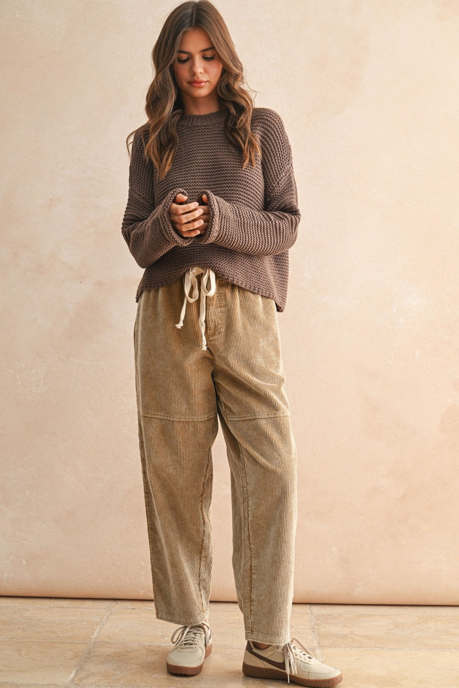 Beige Corduroy Pants
