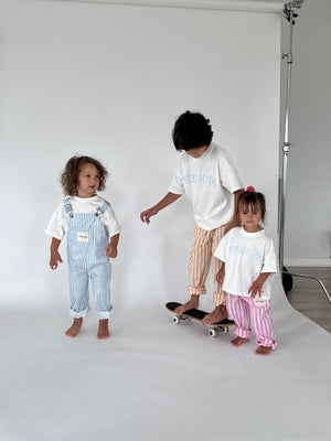 Pink Kids Striped Pants