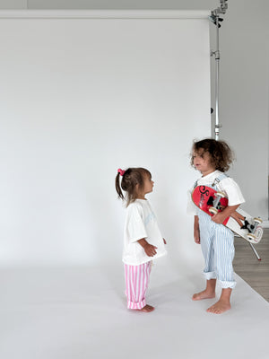Pink Kids Striped Pants