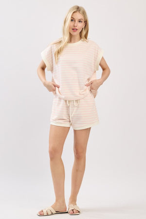 Light pink stripe top