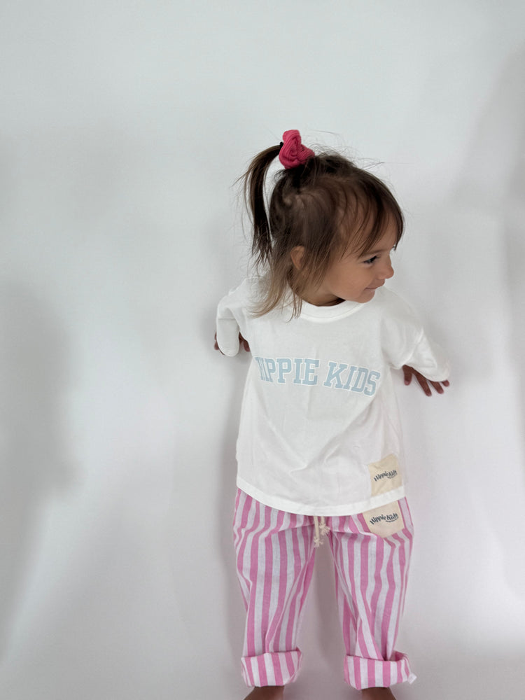 Pink Kids Striped Pants