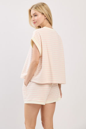 Light pink stripe top