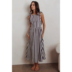 Sleeveless Striped Maxi Dress