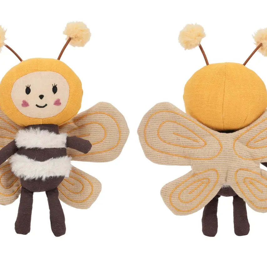 Bee Plush Toy Soft Cotton & Linen Stuffed Doll in Gift Box