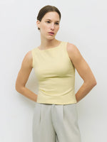 The Sidney Top | Brushed Knit Tank Top in yellow
